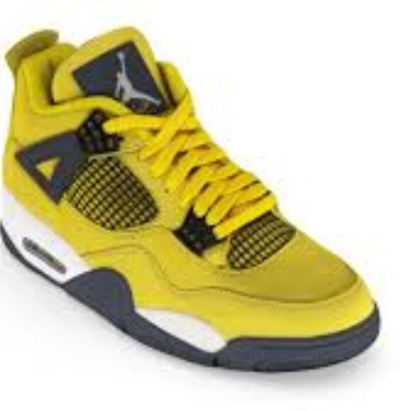 100% Authentic Guarantee Air Jordan 4 Retro Mid Lightning Yellow/Black Size 9 - Picture 1 of 9